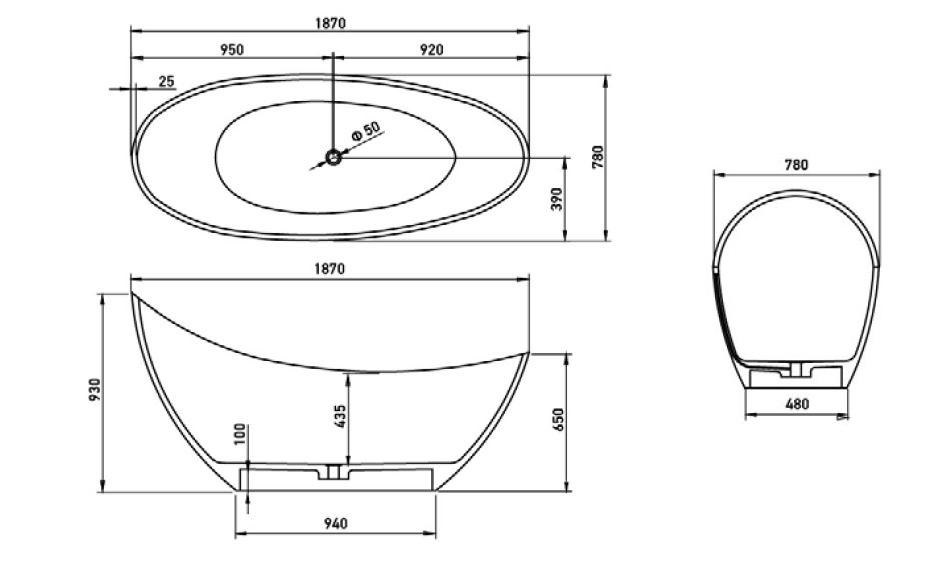 Wellis Accord White Matt Térkád 190x77x95 cm