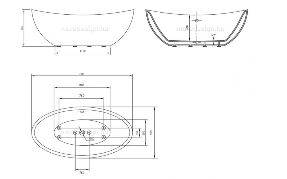 WELLIS AREZZO BLACK TÉRKÁD 180X87X65 CM