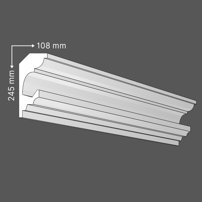 RV-01-C Perfect Rejtett világítás díszléc - mennyezeti - Perfectled Kft.