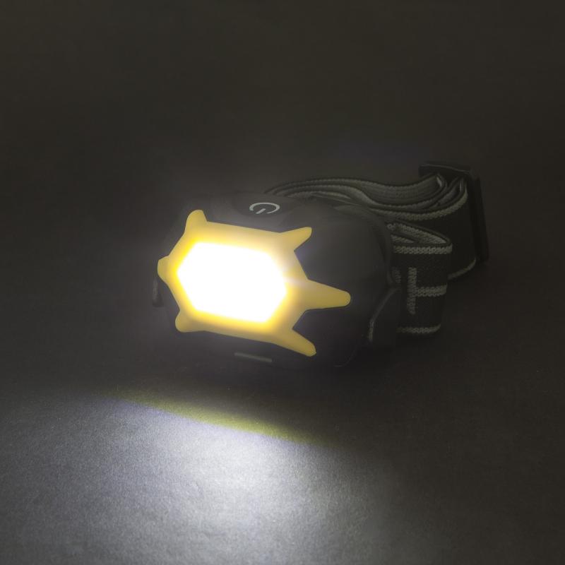COB LED-es, érintőkapcsolós fejlámpa 3 különböző világítási funkcióval