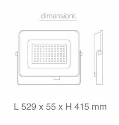 300W Fekete Prémium LED Reflektor 5ÉV GARANCIA Természetes Fehér