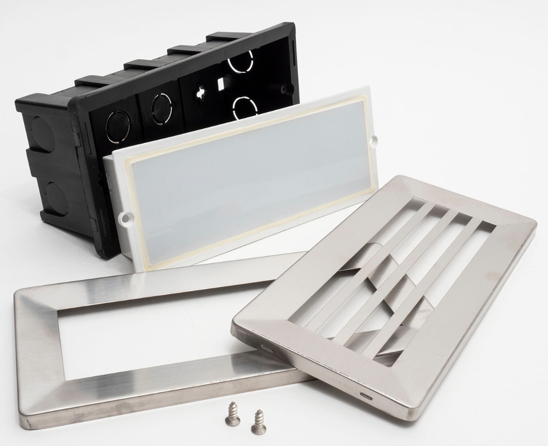 Kültéri süllyesztett LED lámpatest, téglalap alakú, 3.5W, IP65