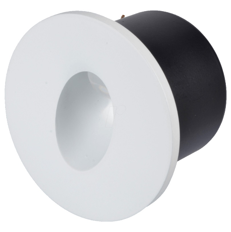 Lépcsőbe építhető LED lámpa 3W (120 lumen) - kör -meleg fehér