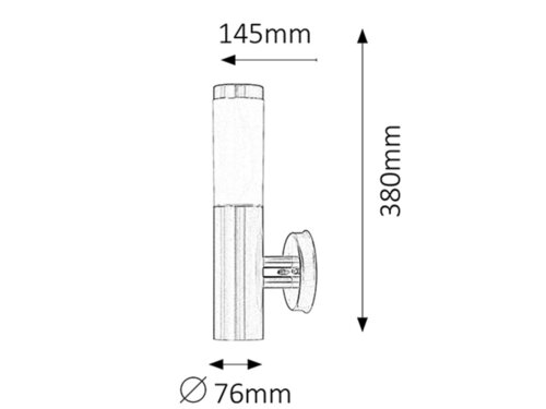 Inox torch modern kültéri fali lámpa