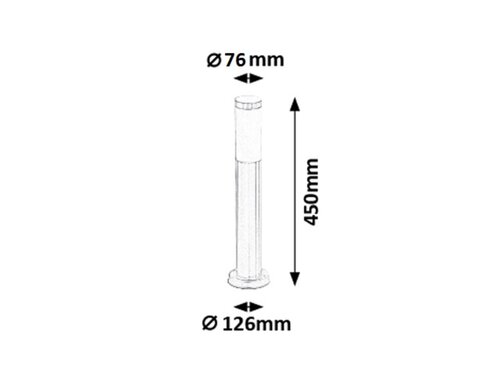 Inox torch modern kültéri állólámpa