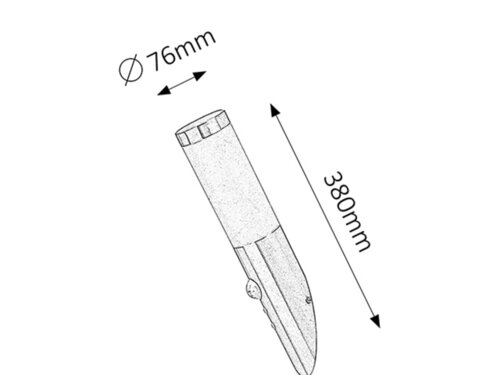 Inox torch modern kültéri fali lámpa