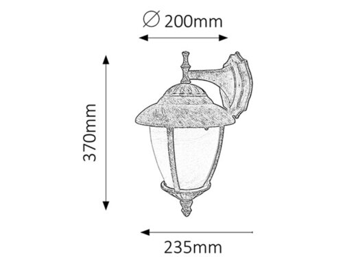 Madrid klasszikus kültéri fali lámpa