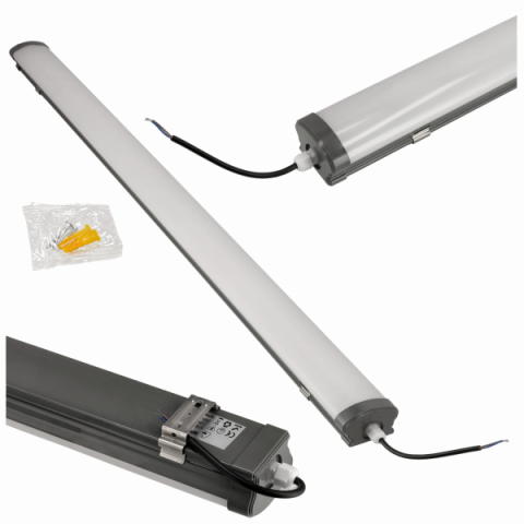 Berge LEO 50 W-os 120 cm-es antracit színű IP65 5000K 5000lm por- és páramentes lámpa