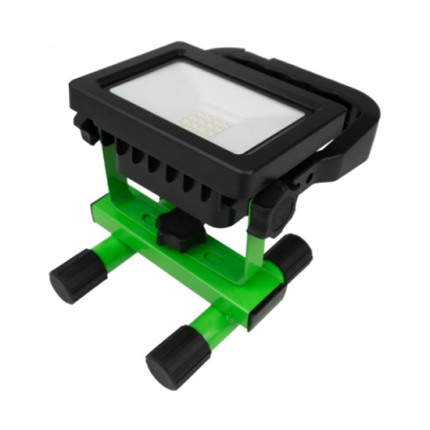 EcoLight 10 W-os natúrfehér hordozható LED reflektor  újratölthető akkumlátorral