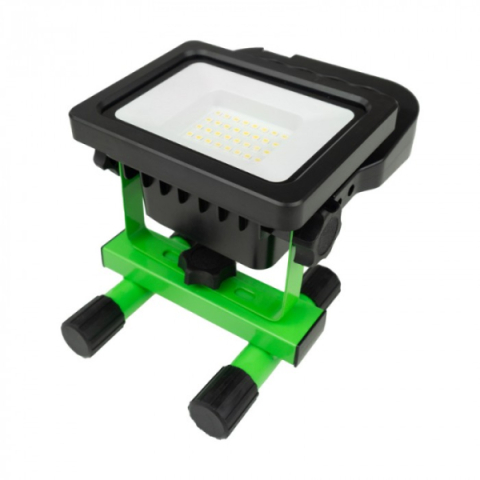 EcoLight 20 W-os natúrfehér hordozható LED reflektor újratölthető akkumlátorral