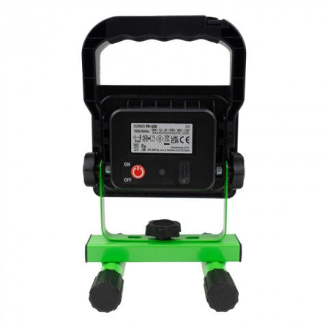 EcoLight 20 W-os natúrfehér hordozható LED reflektor újratölthető akkumlátorral