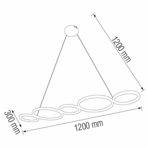 Horoz 45 W-os  120cm-es  2025 lm  natúrfehér színű IP20-as függesztett lámpa