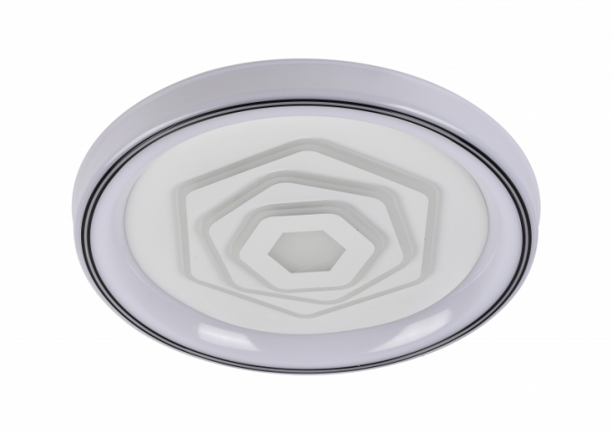 Lucero Evelin 110 W-os 50 cm átmérőjű fehér LED távirányítós és mobil applikációval vezérelhető mennyezeti lámpa