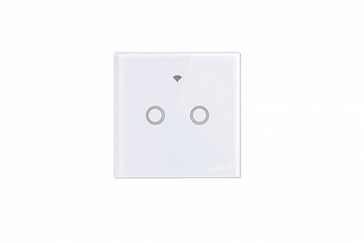 MasterLED Fehér üveg WIFI-s érintő villanykapcsoló (105+N)