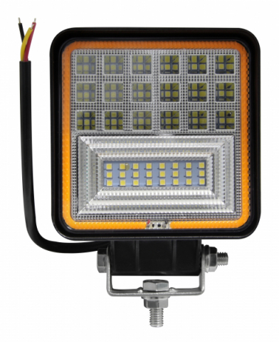 MasterLED Téglalap alakú  hideg fehér színhőmérsékletű  126 W-os munkalámpa narancssárga irányjelzővel