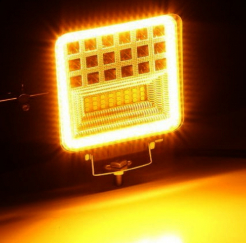 MasterLED Téglalap alakú  hideg fehér színhőmérsékletű  126 W-os munkalámpa narancssárga irányjelzővel