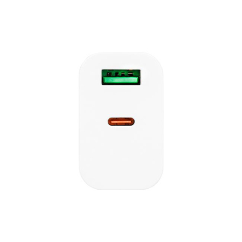 MasterLED gyorstöltő 20 W-os 1 x USB-C  1 x USB-A fehér adapter