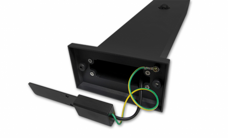 MasterLED Clark 12 W-os natúr fehér  50 cm magas fekete állólámpa mozgásérzékelős