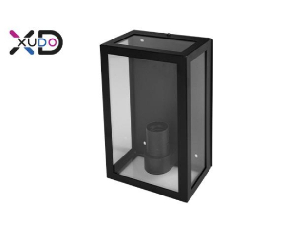 MasterLED Kerti oldalfalra helyezhető fekete színű lámpa E27-es foglalattal  IP44-es védettséggel