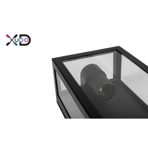 MasterLED Kerti oldalfalra helyezhető fekete színű lámpa E27-es foglalattal  IP44-es védettséggel