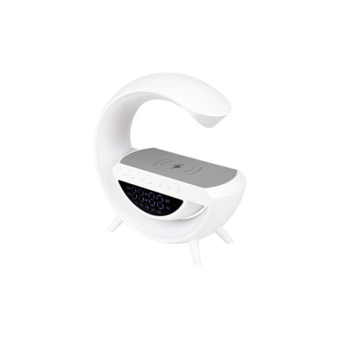 MasterLED QI 5W-os RGB  újratölthető asztali lámpa beépített vezeték nélküli telefontöltővel és hangszóróval