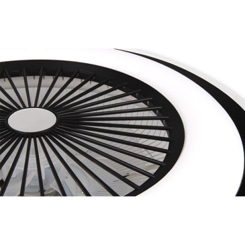 MasterLED Rodos 72 W-os  600 mm fekete-fehér LED távirányítós mennyezeti lámpa beépített ventillátorral