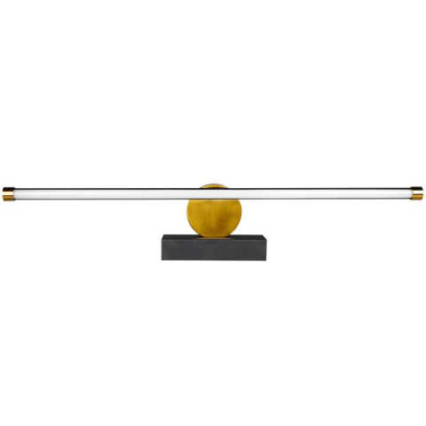 MasterLED Santo 12W 4000K 60 cm-es fekete/arany tükör feletti lámpa IP44-es védettségű