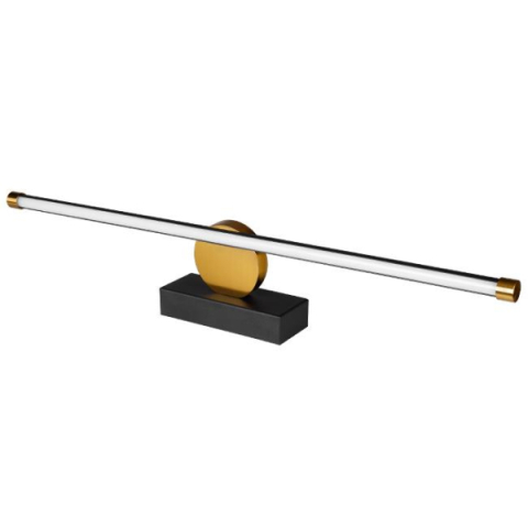 MasterLED Santo 12W 4000K 60 cm-es fekete/arany tükör feletti lámpa IP44-es védettségű