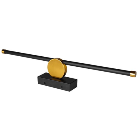 MasterLED Santo 12W 4000K 60 cm-es fekete/arany tükör feletti lámpa IP44-es védettségű
