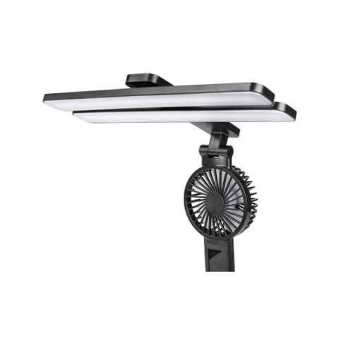 MasterLED Summer 9W-os asztali lámpa beépített ventilátorral  3000-6500K  fekete