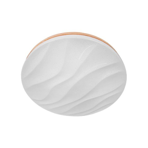 MasterLED XUDO 54W  3000-6500K  400x80 mm  valódi fa/fehér színű mennyezeti lámpa távirányítóval