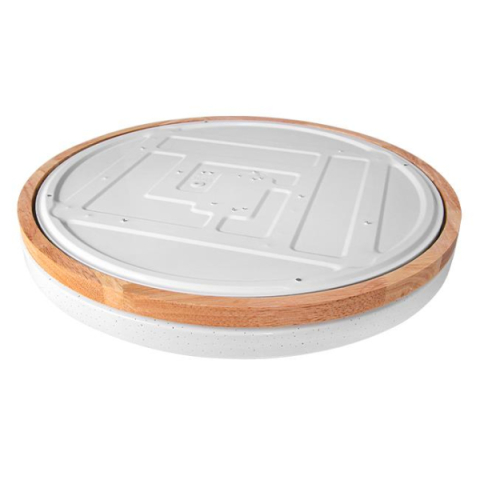 MasterLED XUDO 54W  3000-6500K  400x80 mm  valódi fa/fehér színű mennyezeti lámpa távirányítóval