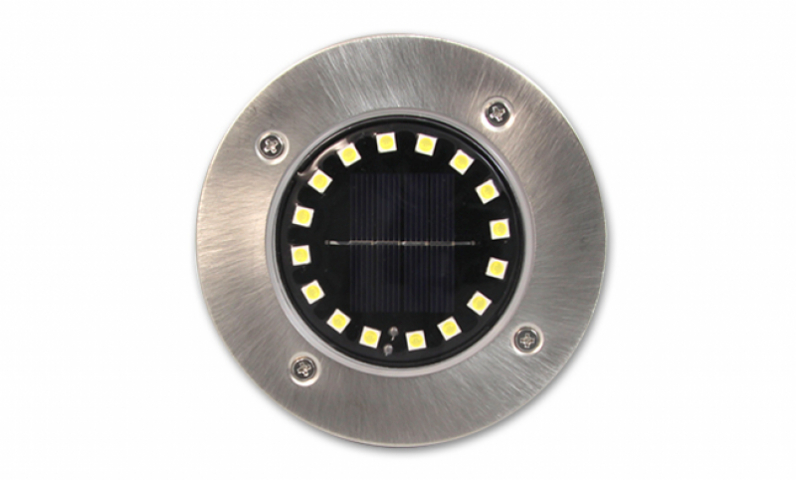 MasterLED Földbe szúrható 1 2 W-os kerek napelemes lámpa 16 SMD