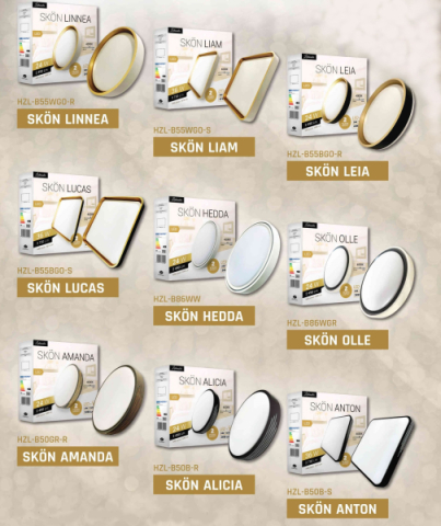 Skön 9x3 db-os mennyezeti lámpa csomag + 2db mennyezeti lámpa AJÁNDÉK*