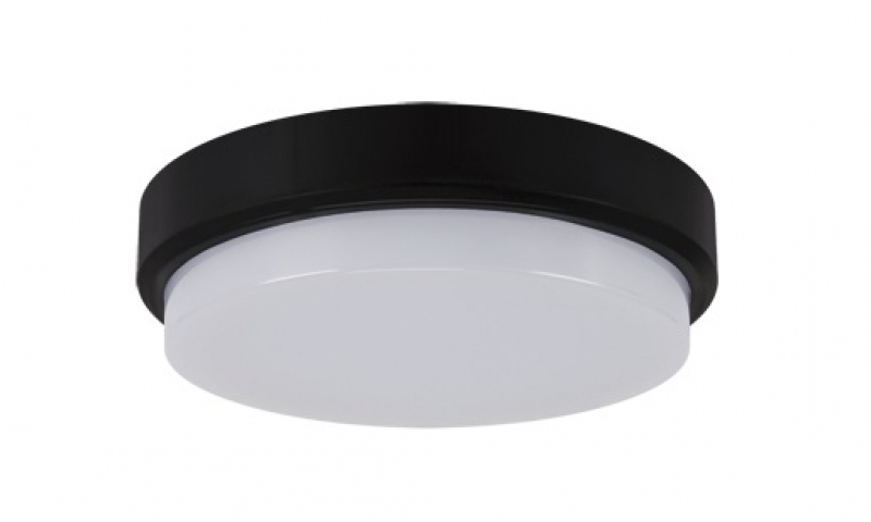 Strühm Aron 12 W-os ø175 mm kerek natúr fehér fekete mennyezeti lámpa IP65-ös védettségű