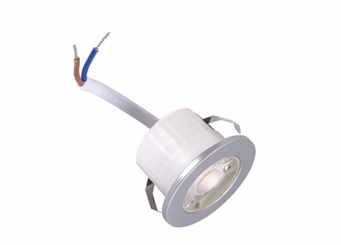 Strühm Fin Led IP44  3 W-os süllyesztett natúr fehér  ezüst színű kör alakú LED-es mennyezetlámpa