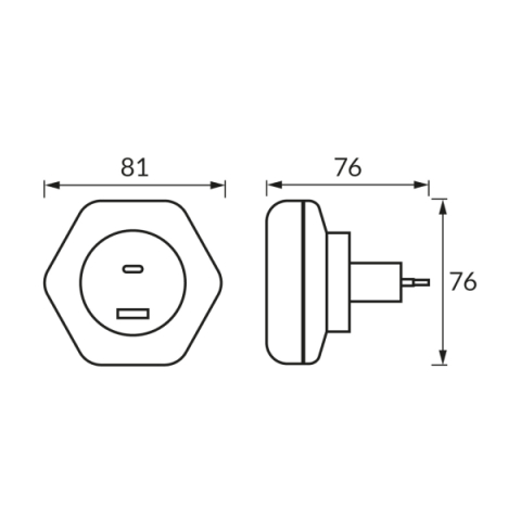 Strühm Ozil LED 0 3 W-os led irányfény USB C+A csatlakozóval