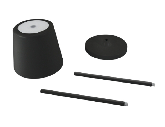 Strühm Toga fekete színű LED asztali lámpa 2W-os 3000-6000K újratölthető akkumlátorral