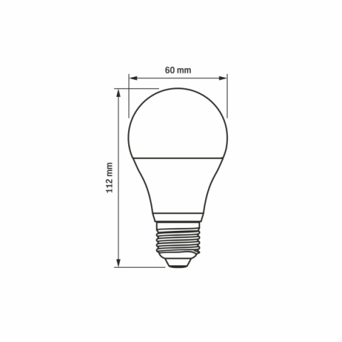 Videx A60 LED izzó 10 W-os natúr fehér E27-es foglalattal