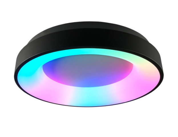 Videx EDGE 72 W-os RGB fekete távirányítós mennyezeti lámpa