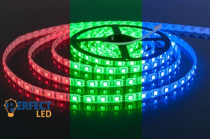 LED szalag 60 SMD LED/m 10,8W RGB színes kültéri (IP65)