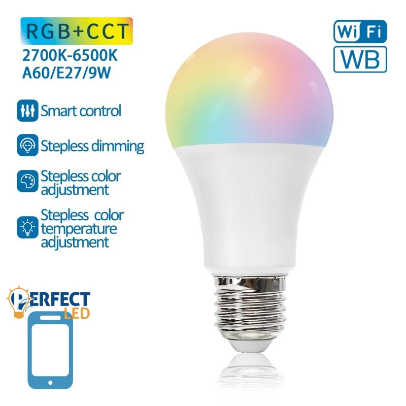 E27 9W LED Izzó Smart Wifi RGB+CCT - 220785