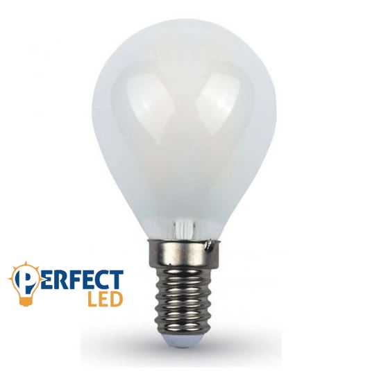 4W E14 LED filament kisgömb égő meleg fehér