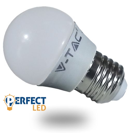 6W E27 LED kisgömb izzó, égő meleg fehér 