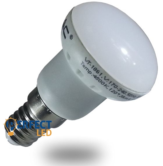 3W E14 LED izzó, égő R39 fejjel hideg fehér 