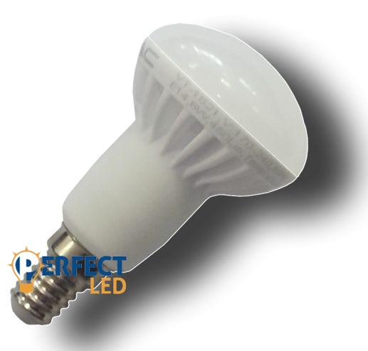 6W E14 LED izzó, égő R50 fejjel meleg fehér