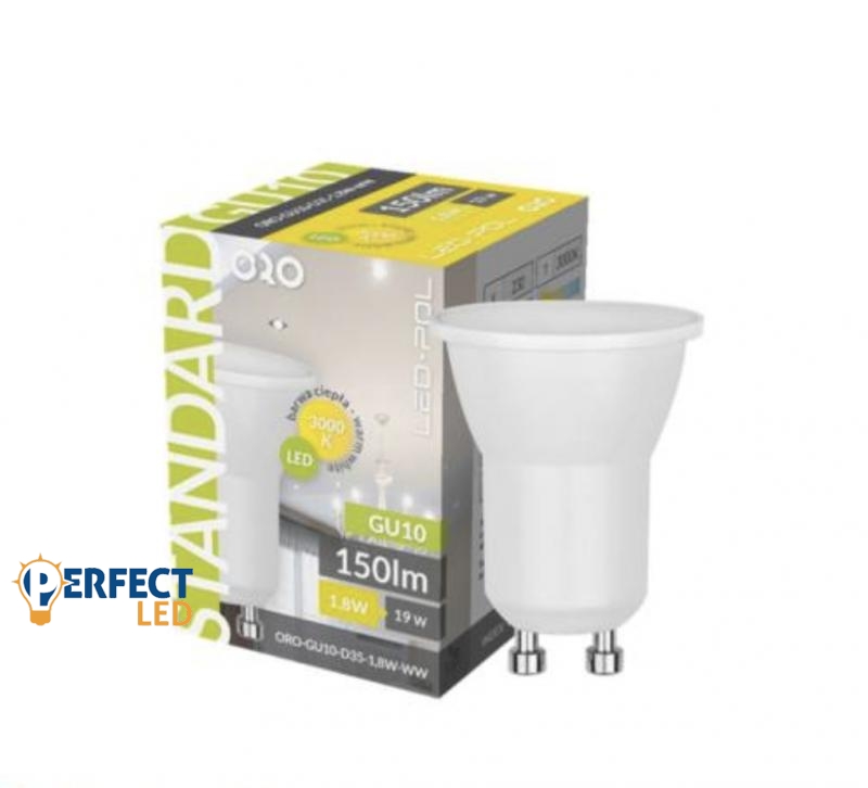 Mini GU10 LED spot égő D35 1,8W 3000K meleg fehér