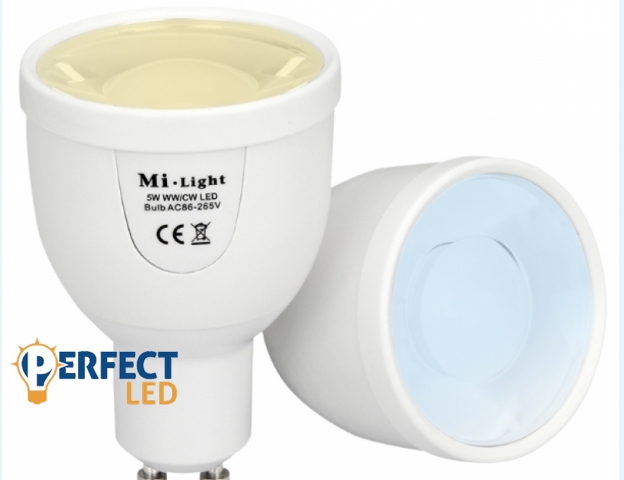 Mi-Light GU10-es foglalatú 5W-os RGBW izzó