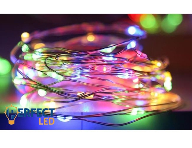 MasterLED 2m-es LED fényfüzér RGB  3xAA