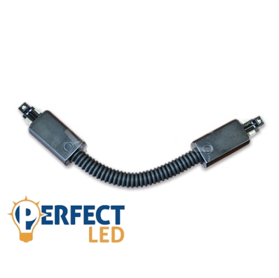 Sínes LED Lámpa Rendszer Flexibilis Toldóelem Fekete